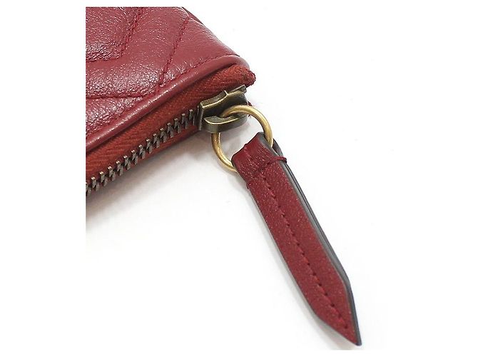 Gucci Clutch Red Matelassé Chevron GG Marmont Rosso - vista 7