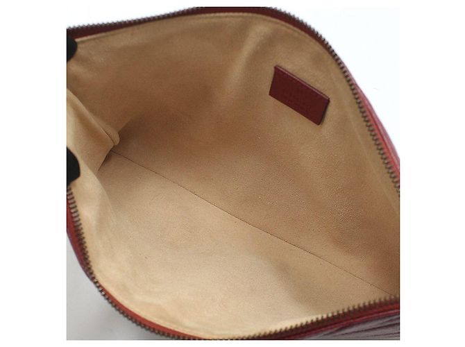 Gucci Clutch Red Matelassé Chevron GG Marmont Rosso - vista 8
