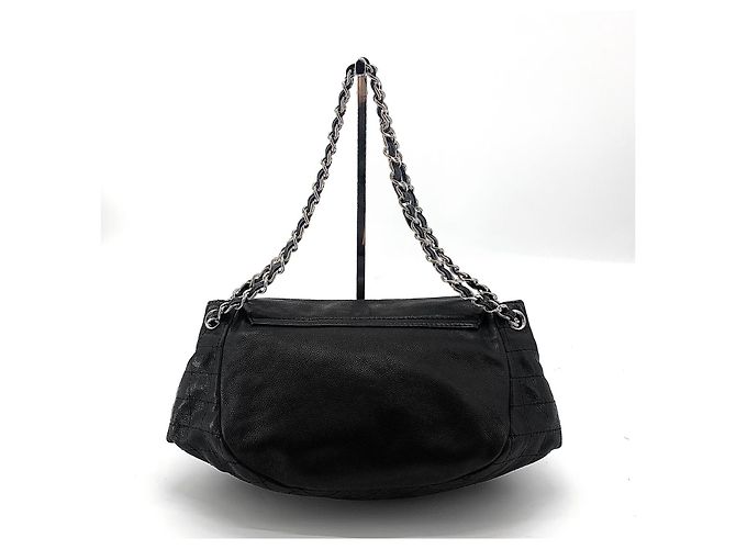 Chanel Caviar Half Moon Flap Chain Schultertasche Schwarz - Ansicht 4