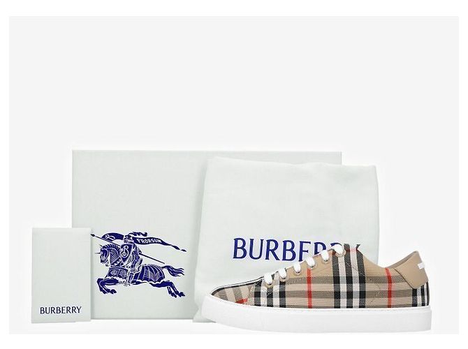 Burberry Sneaker in pelle a quadri da donna Multicolore - vista 9