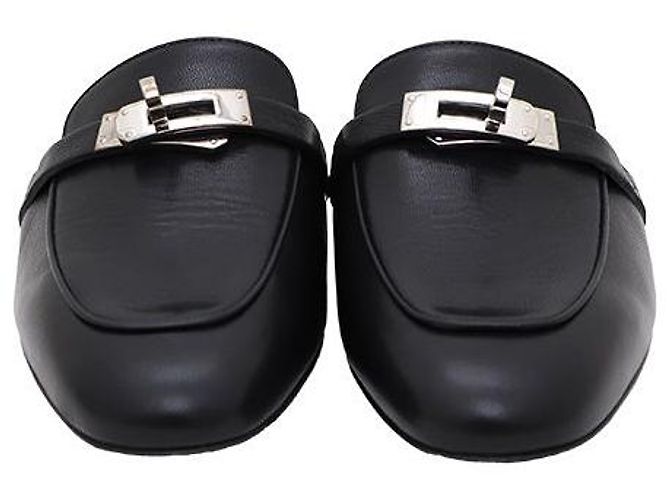 Hermès Mules Kelly Silver Buckle Oz para mujer Negro - vista 2