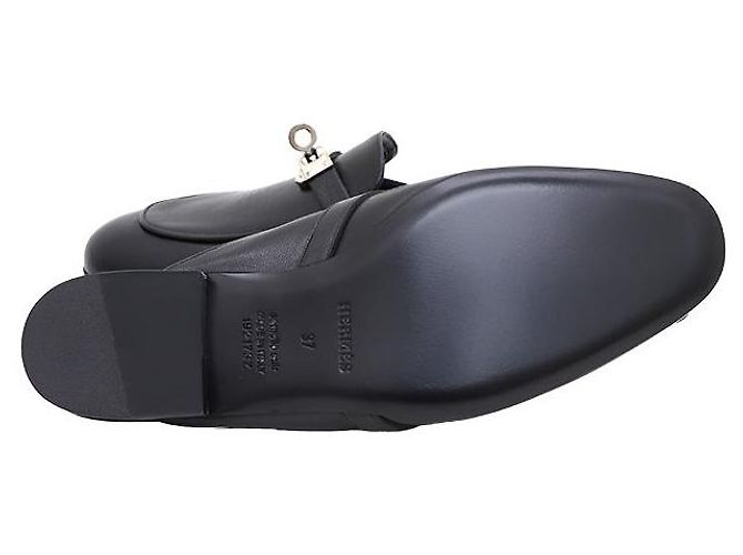 Hermès Mules Kelly Silver Buckle Oz para mujer Negro - vista 5