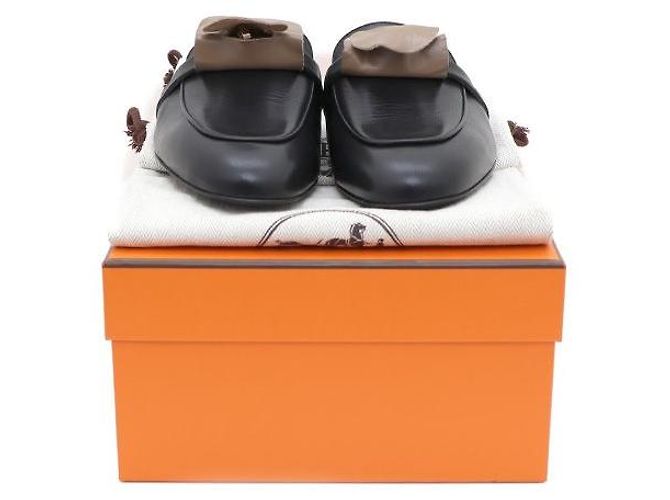 Hermès Mules Kelly Silver Buckle Oz para mujer Negro - vista 7