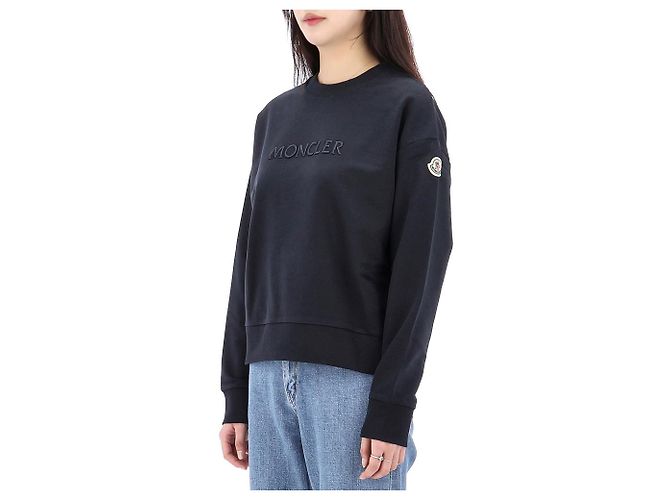 Moncler Moletom de algodão com logotipo Lucky Chance bordado Tamanho Preto - vista 6
