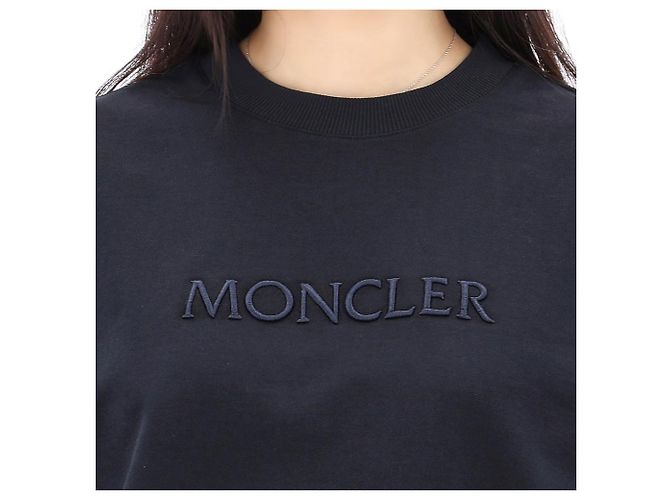 Moncler Moletom de algodão com logotipo Lucky Chance bordado Tamanho Preto - vista 8