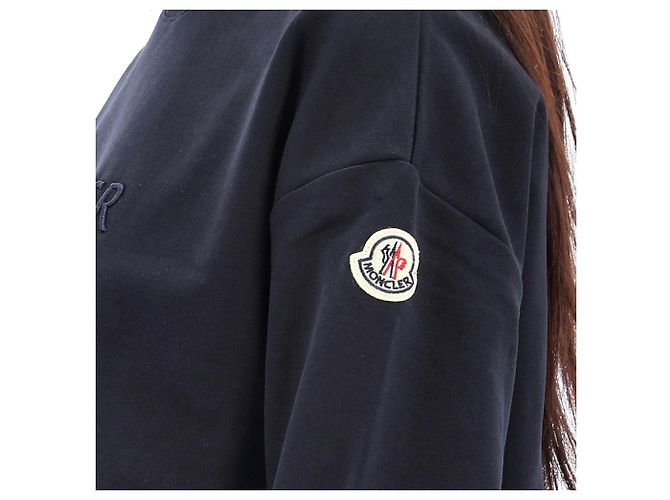 Moncler Moletom de algodão com logotipo Lucky Chance bordado Tamanho Preto - vista 9
