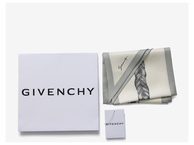 Givenchy Sciarpa skinny in seta con stampa capelli Multicolore - vista 10