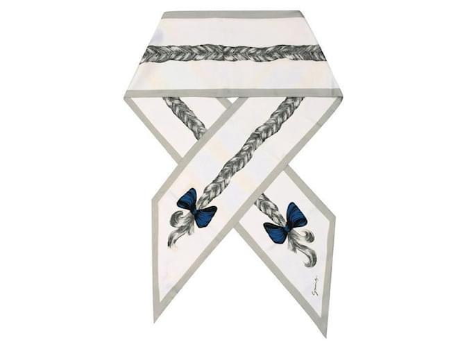 Givenchy Sciarpa skinny in seta con stampa capelli Multicolore - vista 3