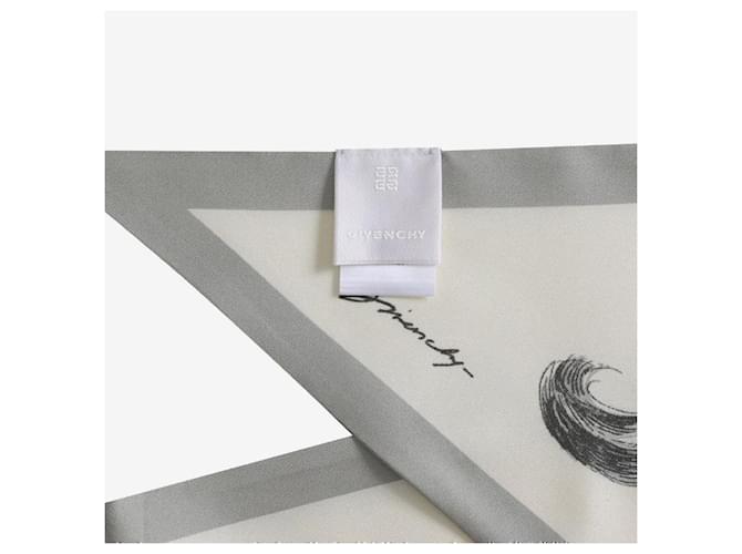 Givenchy Sciarpa skinny in seta con stampa capelli Multicolore - vista 9