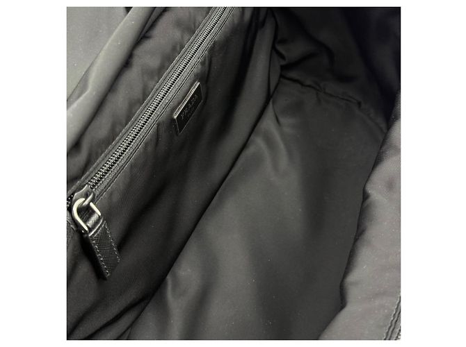 Saffiano Prada Borsa Biker Large Marsupio a tracolla Nero - vista 11