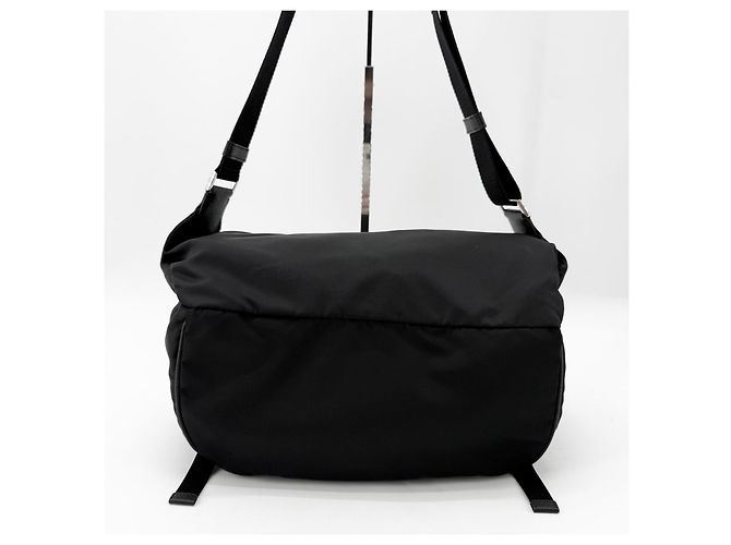 Saffiano Prada Borsa Biker Large Marsupio a tracolla Nero - vista 4