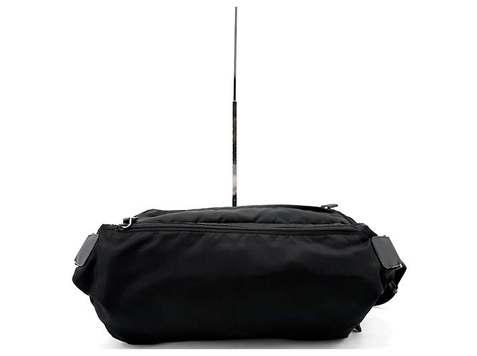Saffiano Prada Borsa Biker Large Marsupio a tracolla Nero - vista 5
