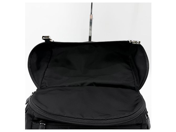 Saffiano Prada Borsa Biker Large Marsupio a tracolla Nero - vista 7