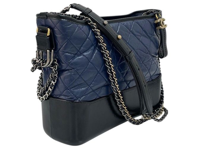 Chanel Borsa a tracolla Hobo Gabriel blu navy media - vista 2