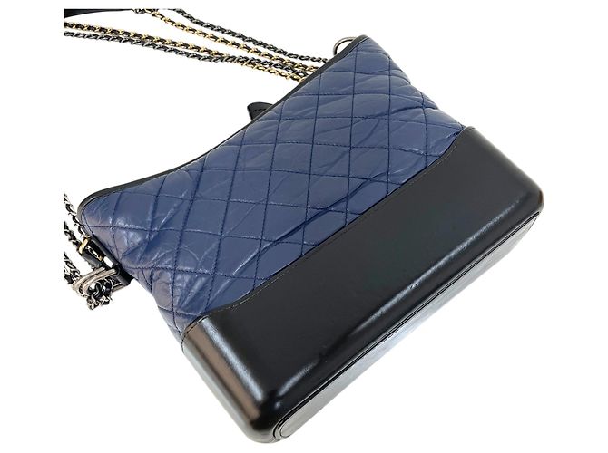 Chanel Borsa a tracolla Hobo Gabriel blu navy media - vista 6