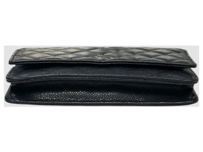 Wallet On Chain Chanel Portafoglio Caviar on Chain Black Silver Series Nero - vista 8