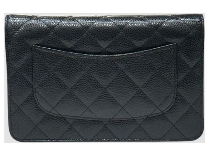 Wallet On Chain Chanel Portafoglio Caviar on Chain Black Silver Series Nero - vista 9