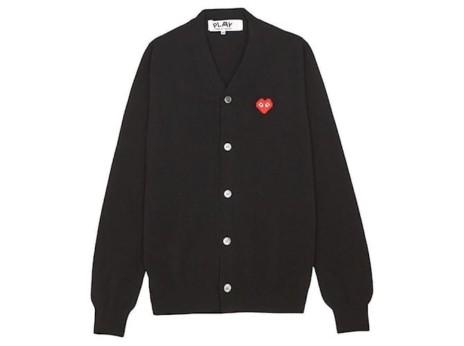 Comme Des Garcons Strickjacke Invader Pixel AZ Schwarz - Ansicht 2