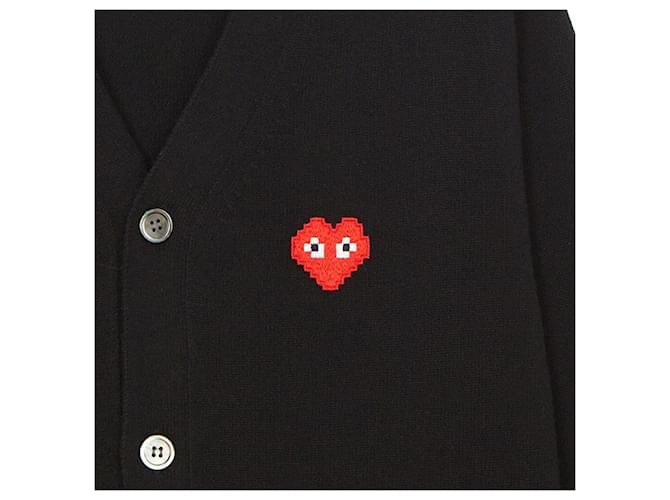 Comme Des Garcons Strickjacke Invader Pixel AZ Schwarz - Ansicht 5