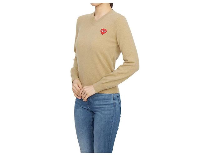 Comme Des Garcons Suéter de punto Invader Pixel para mujer AZ Naranja - vista 4