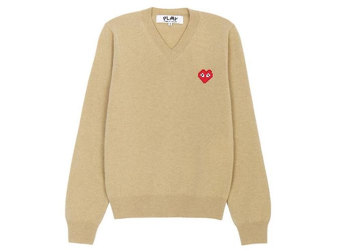 Comme Des Garcons Suéter de punto Invader Pixel para mujer AZ Naranja - vista 5