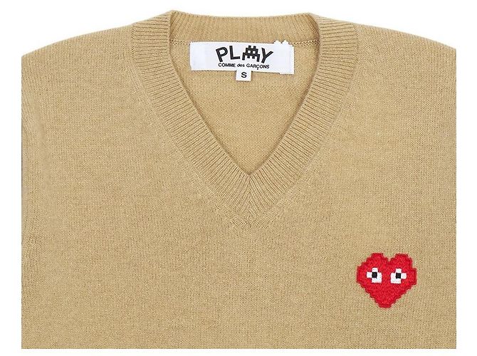 Comme Des Garcons Suéter de punto Invader Pixel para mujer AZ Naranja - vista 7