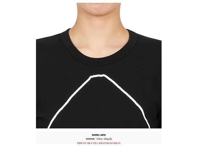 Comme Des Garcons Upside Down Heart T-Shirt für Damen Orange - Ansicht 5