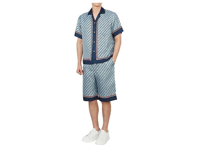 Gucci Pantaloncini quadrati in seta da uomo ZAMZY Multicolore - vista 6