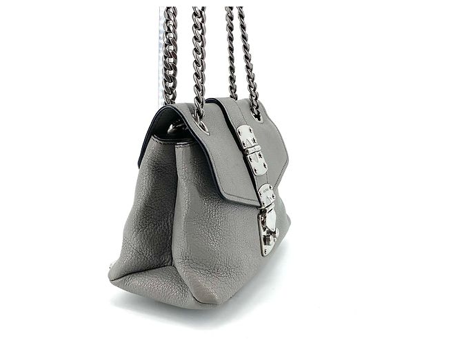 Miu Miu Borsa a tracolla con catena Madras Marrone - vista 5