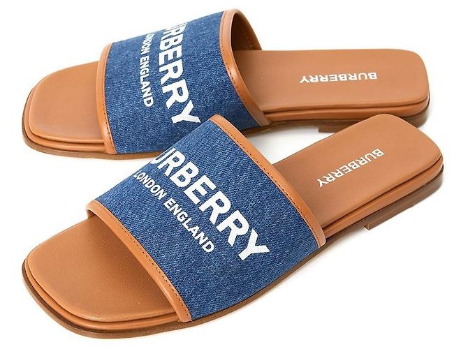 Burberry Mocassini in denim Carolyn Multicolore - vista 2