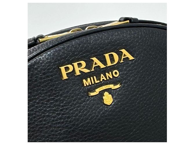 Prada Borsa a tracolla Odette in Vitello Daino Nero - vista 4