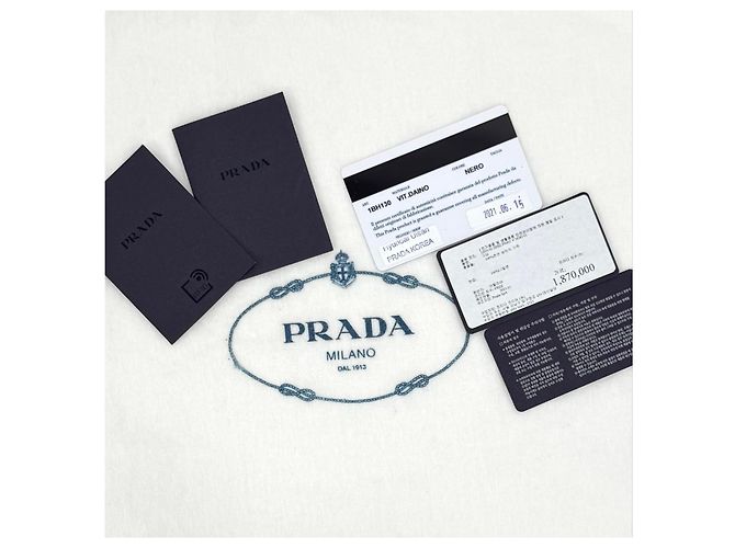 Prada Borsa a tracolla Odette in Vitello Daino Nero - vista 5