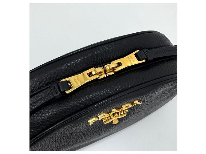 Prada Borsa a tracolla Odette in Vitello Daino Nero - vista 6