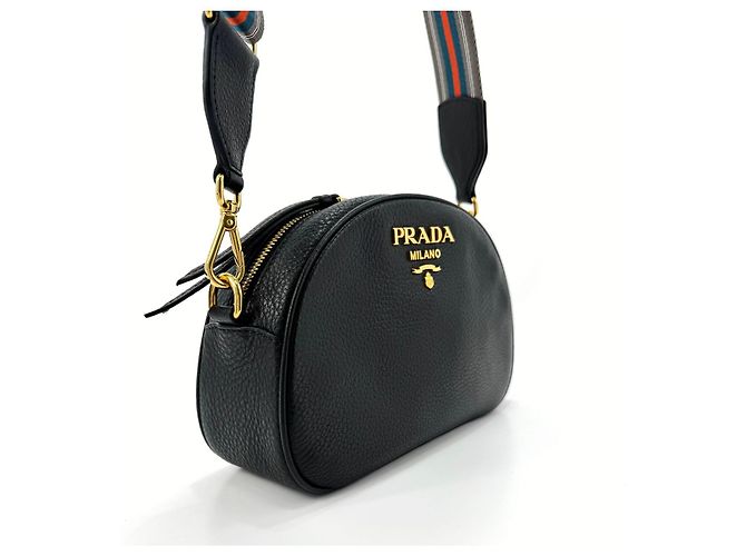 Prada Borsa a tracolla Odette in Vitello Daino Nero - vista 7