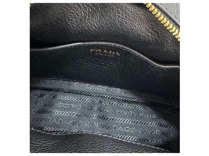 Prada Borsa a tracolla Odette in Vitello Daino Nero - vista 9