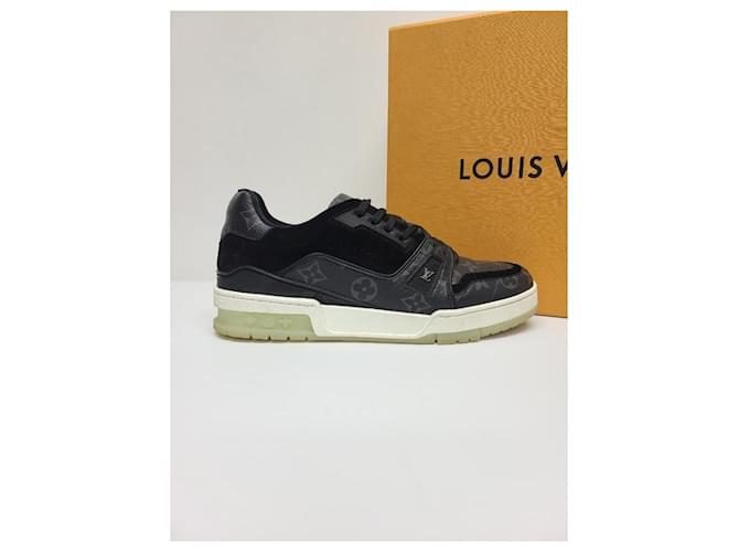 Louis Vuitton Sneakers Trainer Monogram Eclipse Nere Nero - vista 2