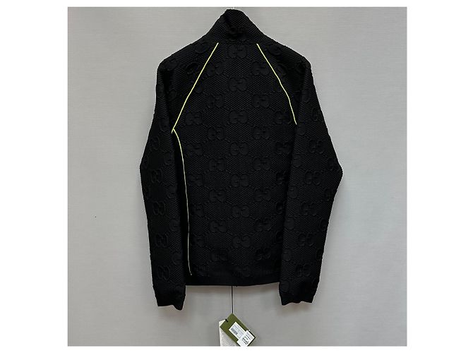 Gucci Giacca con zip in neoprene jersey stretch GG Argento - vista 2