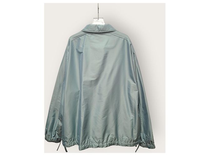 Dior Spread Silk Blend Embroidered Bomber Jacket Blue - view 4