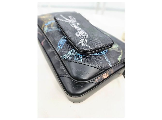 Louis Vuitton Borsa a tracolla a scacchi grafite Marrone - vista 16