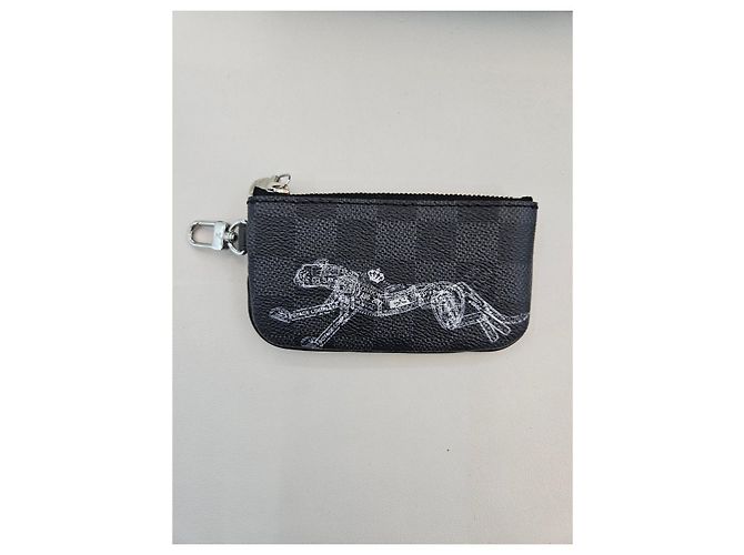 Louis Vuitton Borsa a tracolla a scacchi grafite Marrone - vista 17