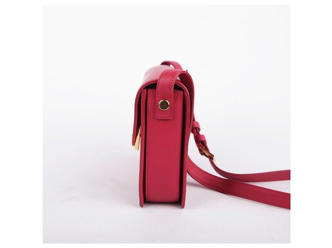 Saint Laurent Borsa a tracolla Sac Loulou in pelle rosa - vista 10