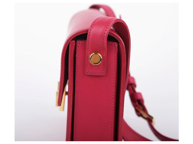Saint Laurent Borsa a tracolla Sac Loulou in pelle rosa - vista 11