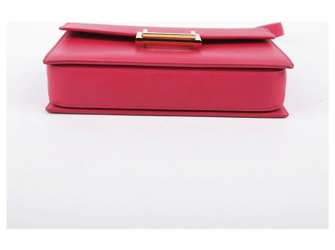 Saint Laurent Borsa a tracolla Sac Loulou in pelle rosa - vista 12