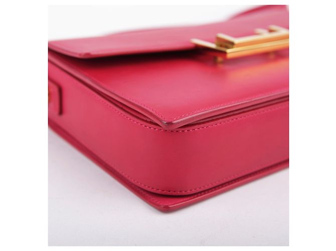 Saint Laurent Borsa a tracolla Sac Loulou in pelle rosa - vista 13