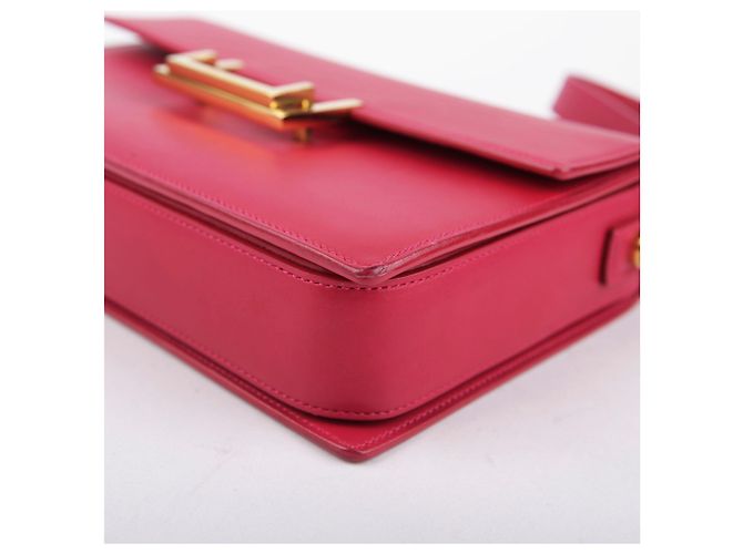 Saint Laurent Borsa a tracolla Sac Loulou in pelle rosa - vista 14