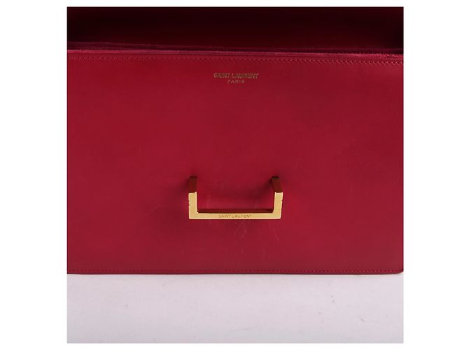 Saint Laurent Borsa a tracolla Sac Loulou in pelle rosa - vista 16