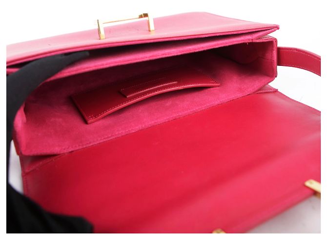 Saint Laurent Borsa a tracolla Sac Loulou in pelle rosa - vista 17