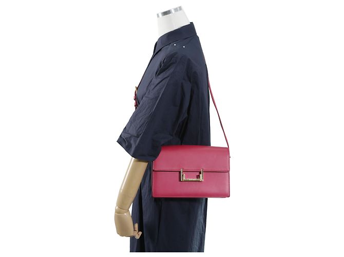 Saint Laurent Borsa a tracolla Sac Loulou in pelle rosa - vista 18
