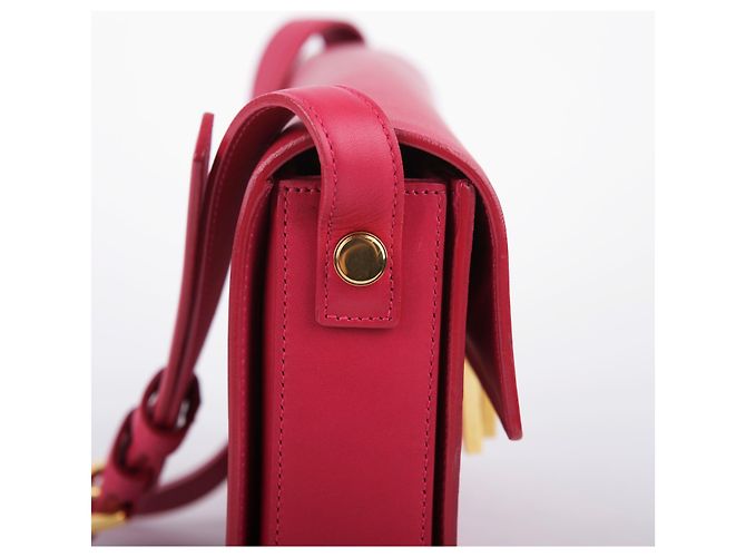Saint Laurent Borsa a tracolla Sac Loulou in pelle rosa - vista 5