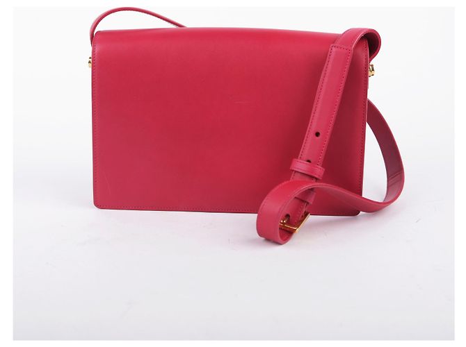 Saint Laurent Borsa a tracolla Sac Loulou in pelle rosa - vista 6